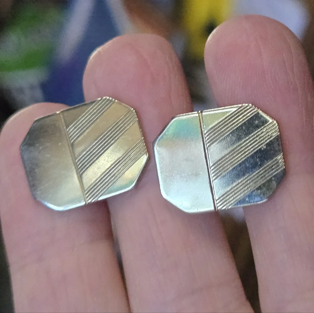 Provenance gold layered vintage cuff links in LIKE NEW Collectible pat2974381 - Picture 6 of 8